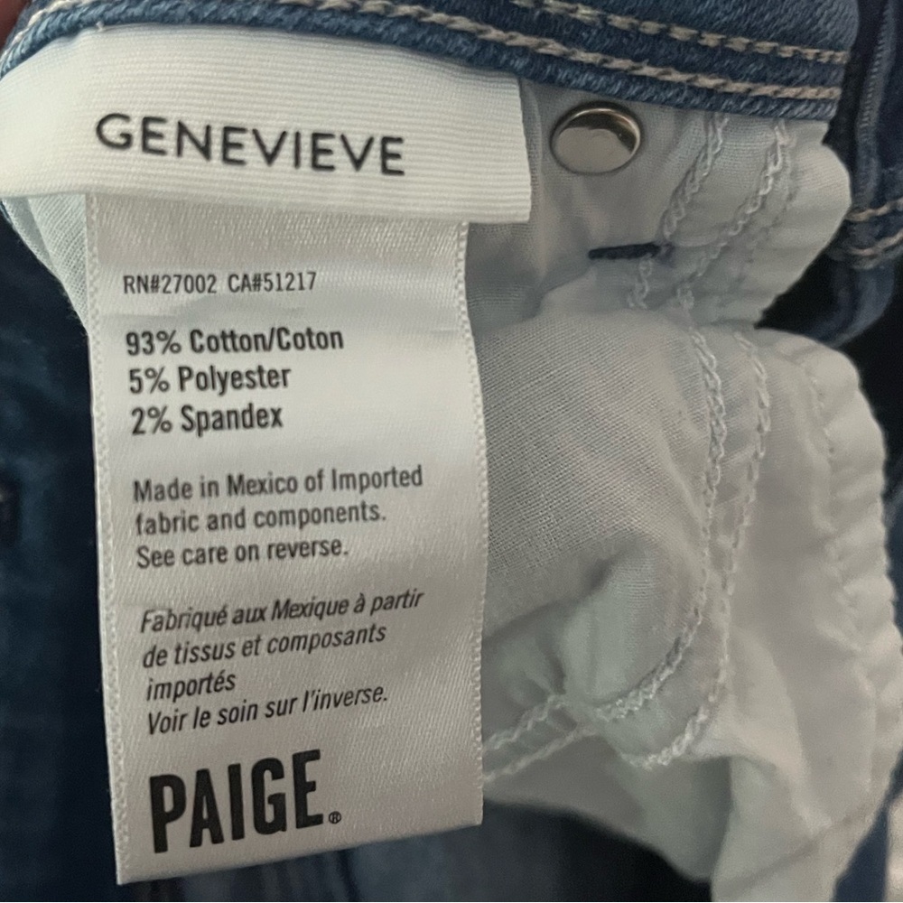 PAIGE Genevieve Flare Blue Jeans - Picture 8 of 9